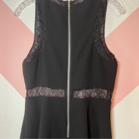 NWT BCBGeneration Black Dress with Lace Emo Goth Wednesday Adams Size 8 - Picture 5 of 6
